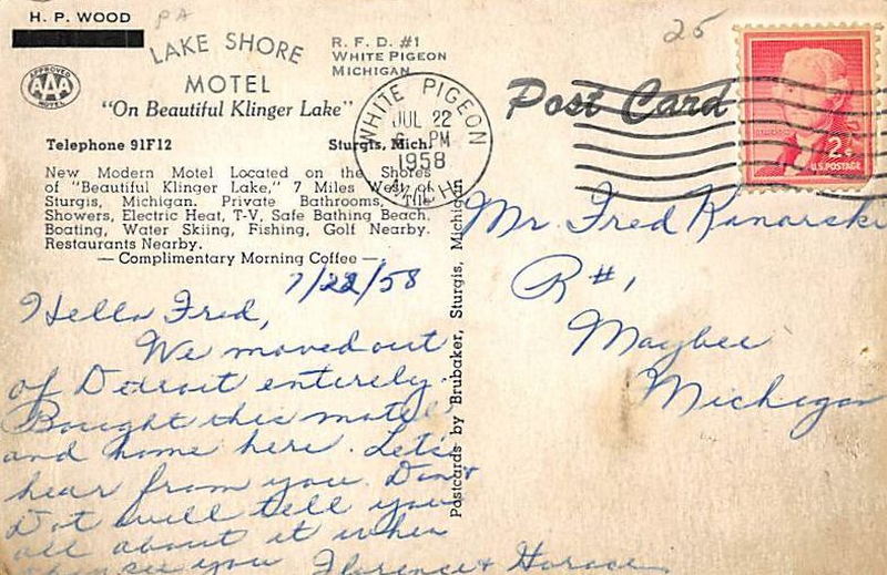 Lake Shore Motel - Vintage Postcard (newer photo)